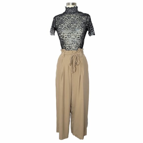 L'AGENCE Samira Silk Paperbag Cropped Pants Size 4 - Picture 1 of 12